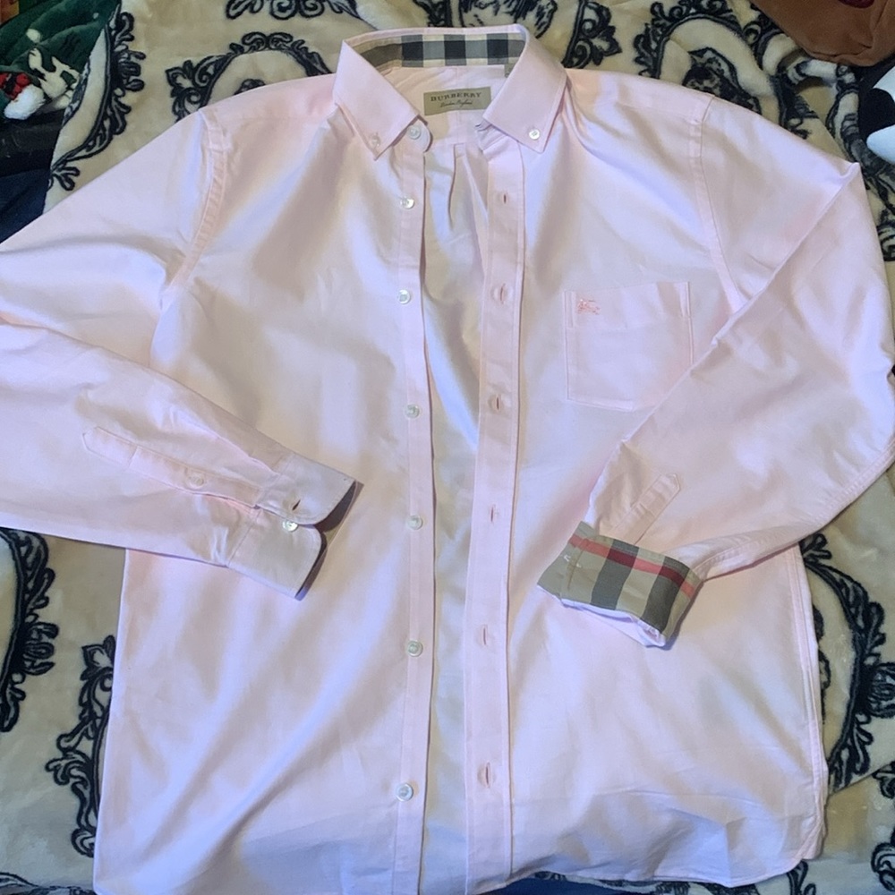 Burberry casual button up longe sleeve dress shirt